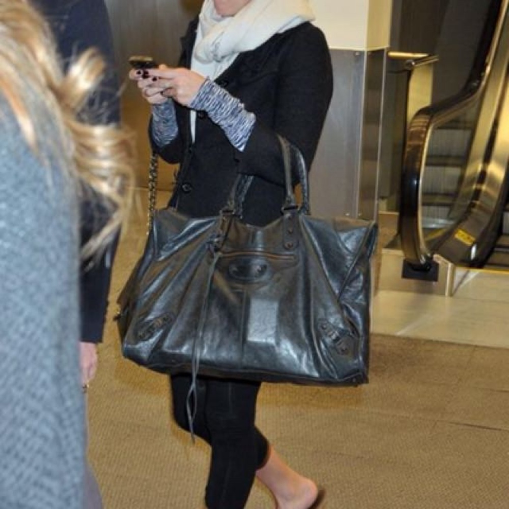 Balenciaga Black Leather Tote